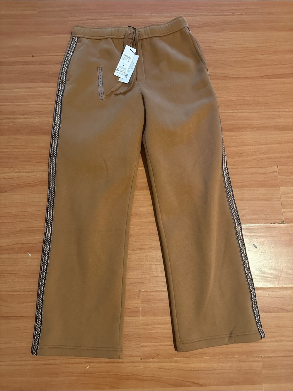 UGG Men's Camel Sweatpants with Side Stripe